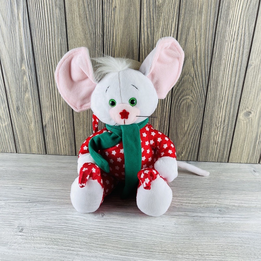Starwink Christmas Mouse Plush 1991 Holiday Christmas Plush
